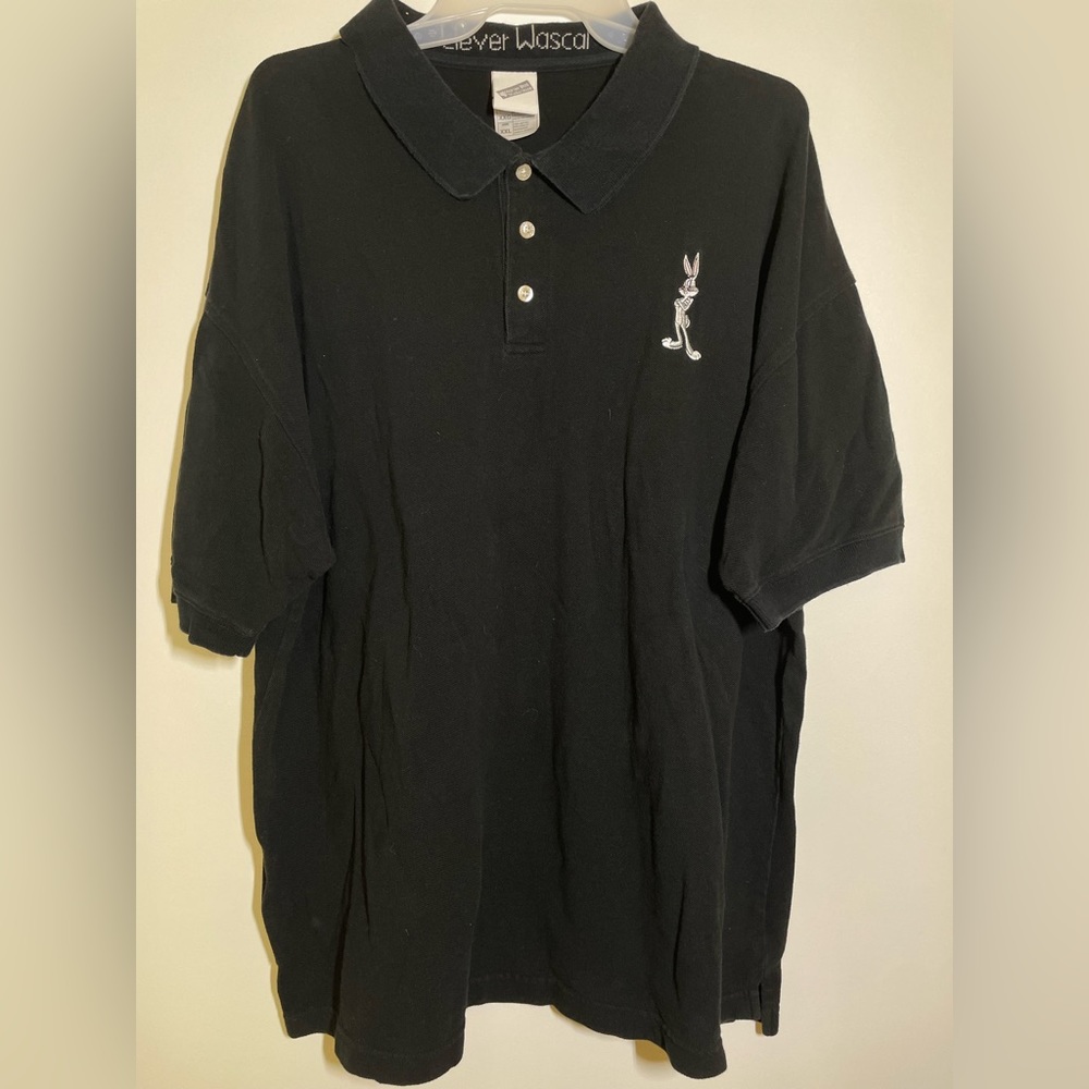 Vintage Classic Warner Bros Bugs Bunny Polo Shirt Mens 2XL